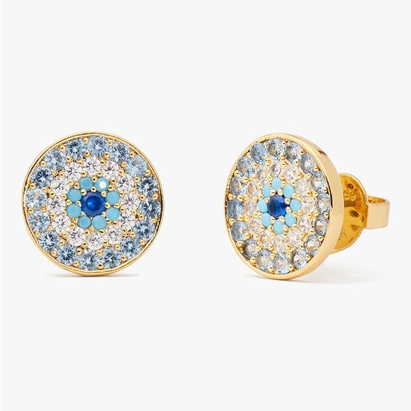 🧿 NWT Kate Spade All Seeing Stud Earrings & Mini Pendant Set 🧿 - Picture 2 of 8